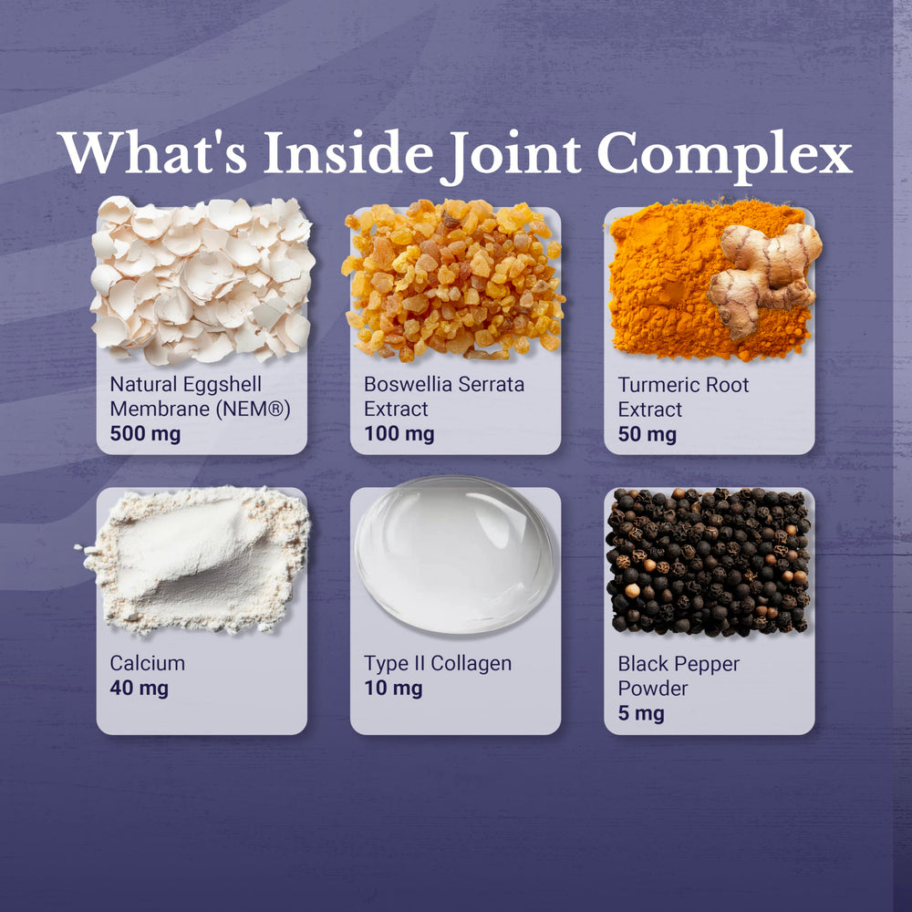 Nation Health MD Joint Complex ingredients panel showcases key ingredients