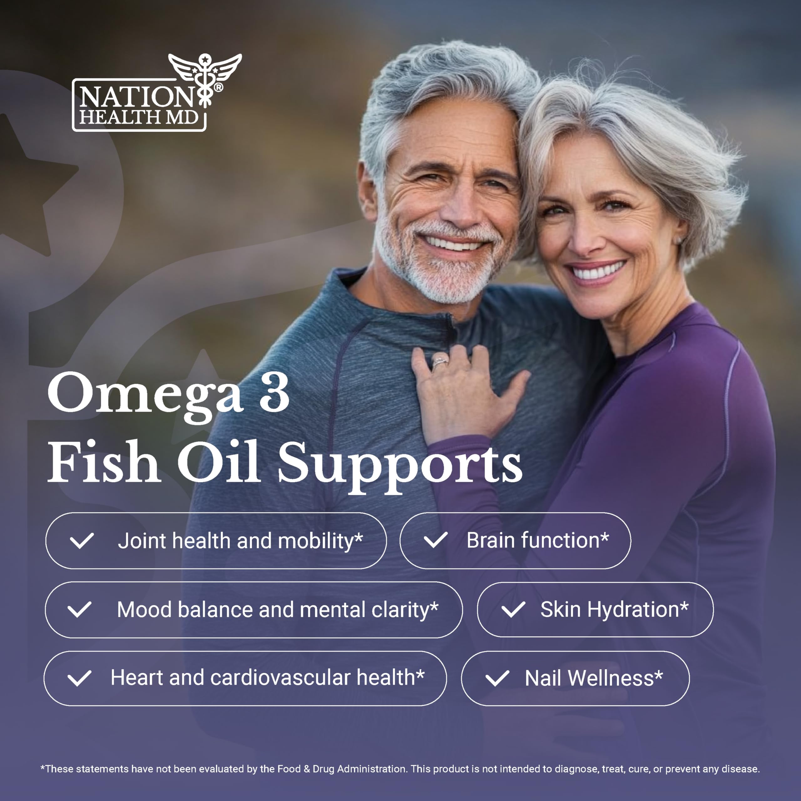 Nation Health MD lemon-flavored oil softgels to mask marine taste.