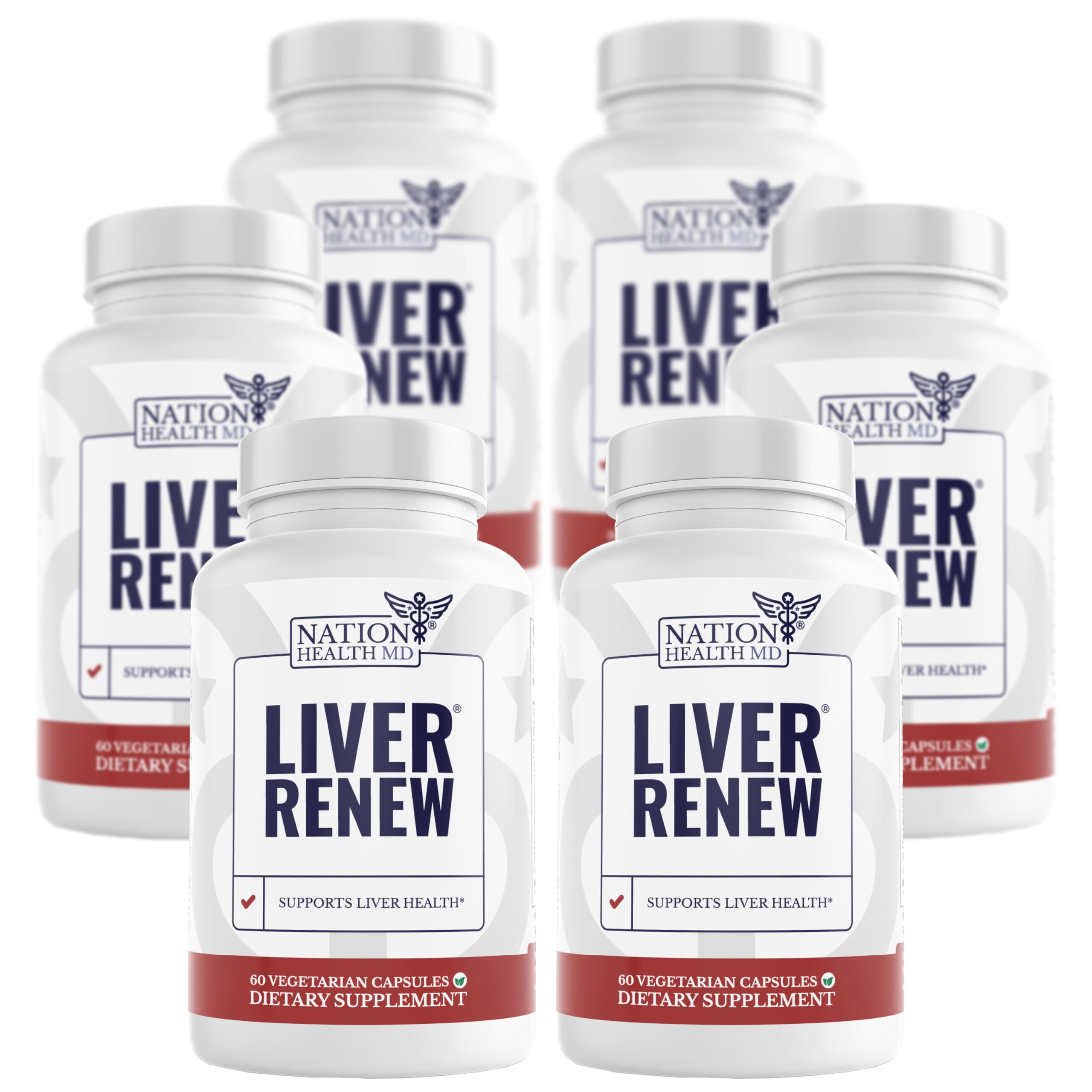 Nation Health MD Liver Renew bottle front signaling daily liver support.