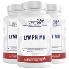 Nation Health MD Lymph MD bottle label for daily plant-based wellness support
