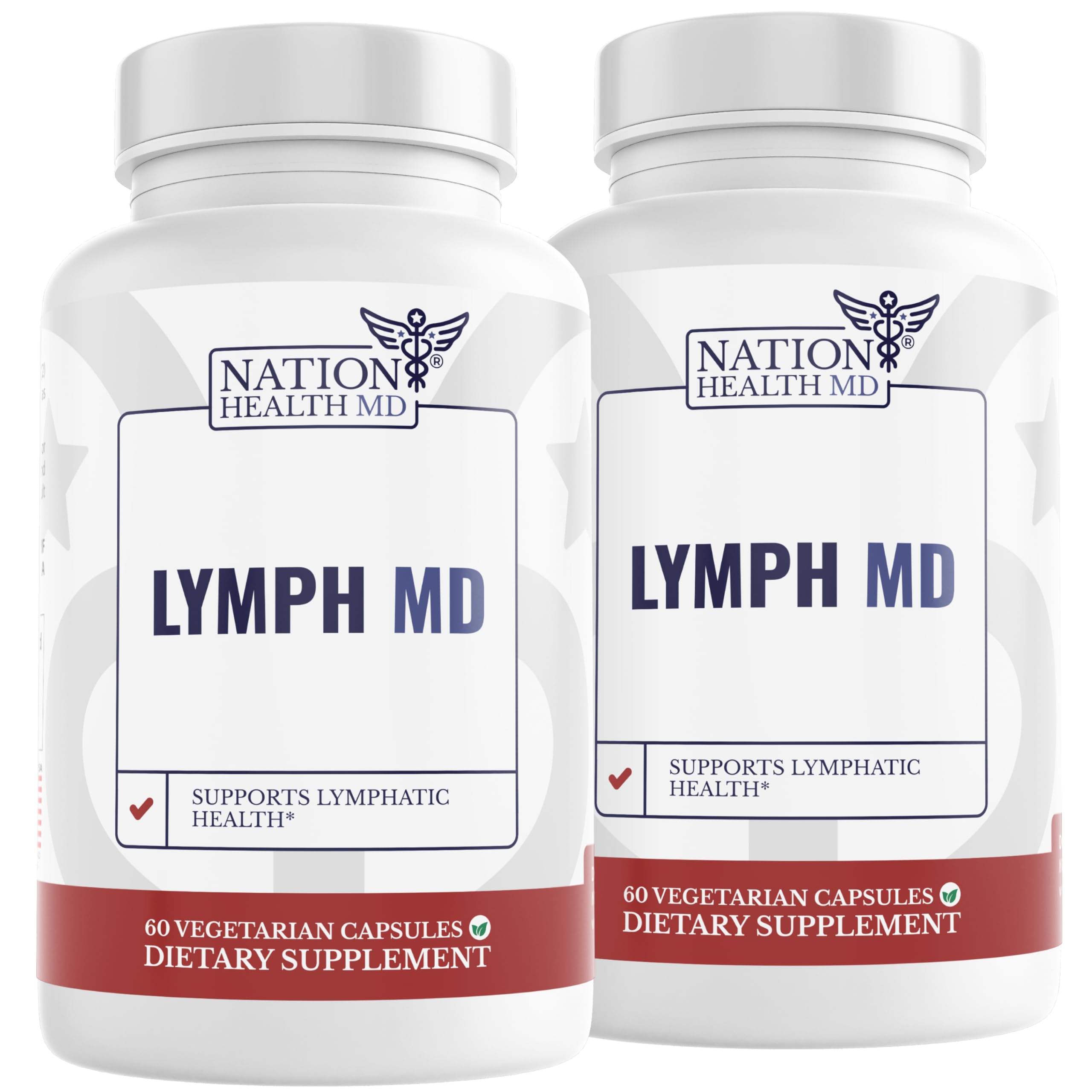 Nation Health MD Lymph MD bottle on a countertop for convenient daily lymph support