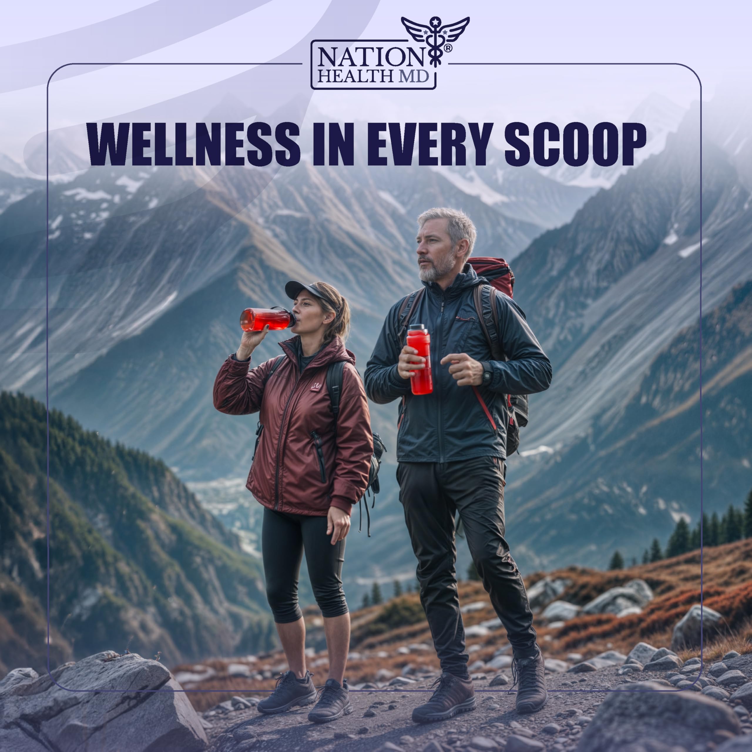 Nation Health MD Reds morning routine cup ready for quick nutrition.