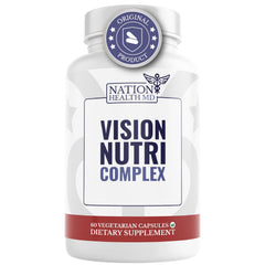 Nation Health MD Vision Nutri Complex bottle front for daily eye nourishment.