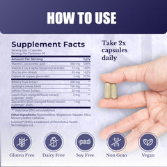 Well-lit scene showing daily eye health supplement routine.