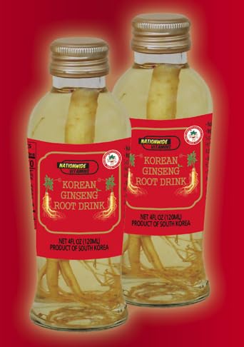 Nationwide Vitamins Korean ginseng root drink bottle for a convenient energy-boosting moment