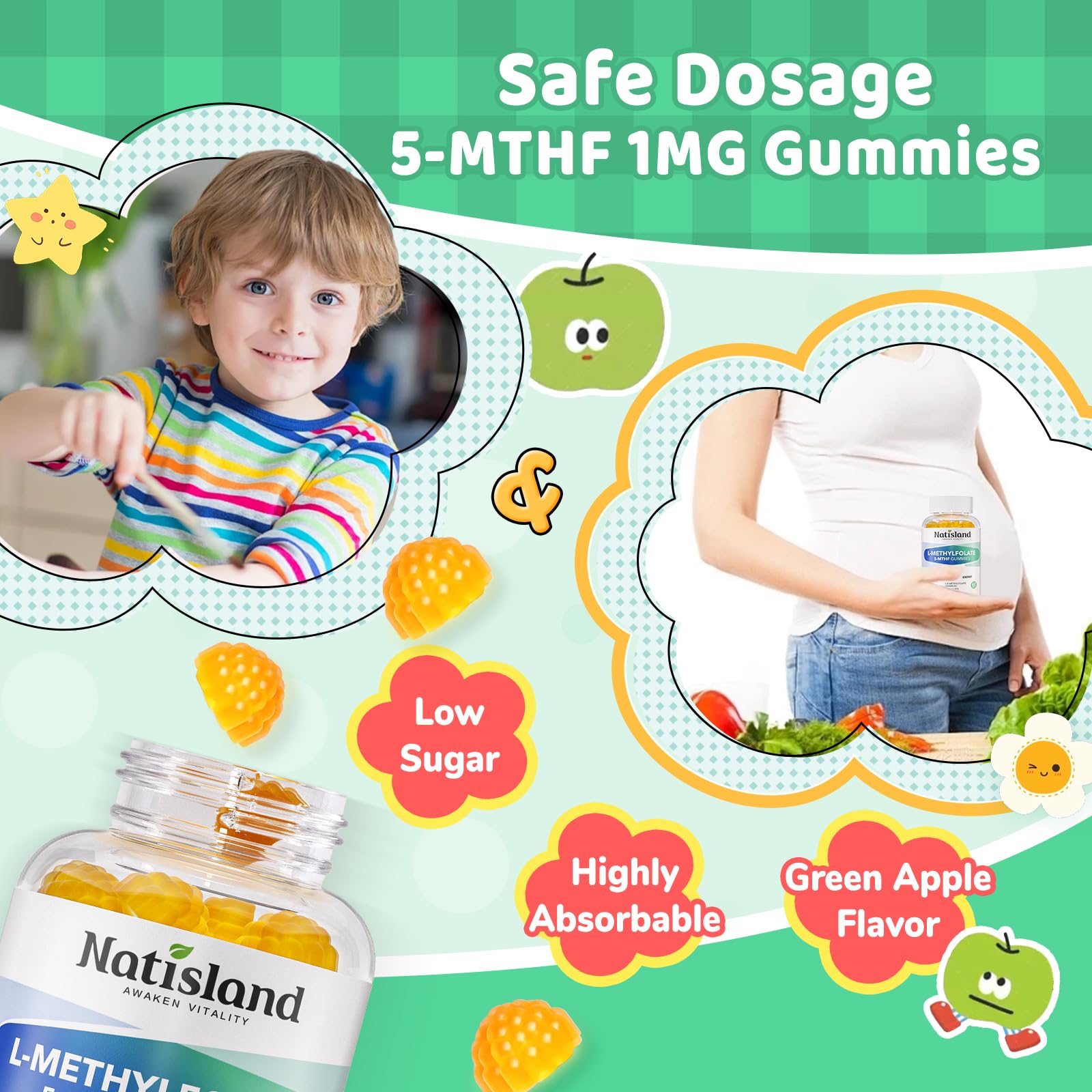 NATISLAND allergen-free gummies with xylitol for teeth-friendly enjoyment.