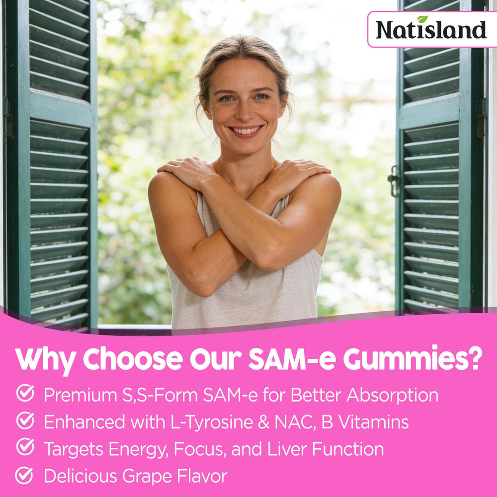 NATISLAND antioxidants claim with NAC visual suggests liver support