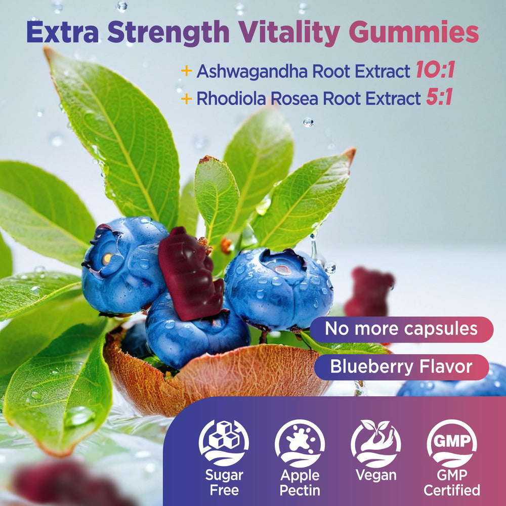 Gummies arranged with a calming candle for focus and restful evenings.