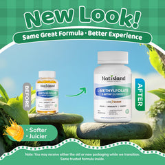 NATISLAND gummies shown for kids 4+ dosing guidance.