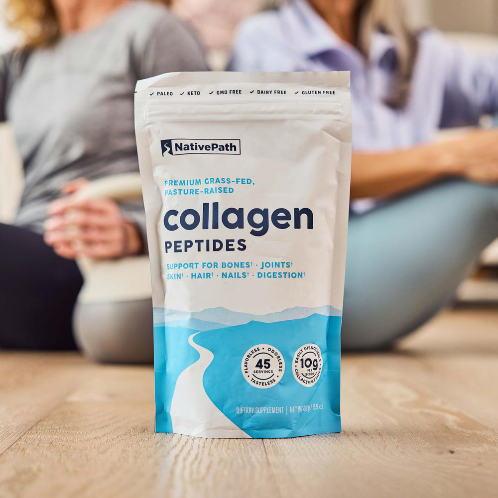 NativePath Collagen Peptides texture close-up indicating purity and quality.