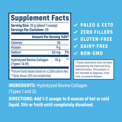 NativePath Collagen Peptides powder dissolves easily in water for quick, convenient use