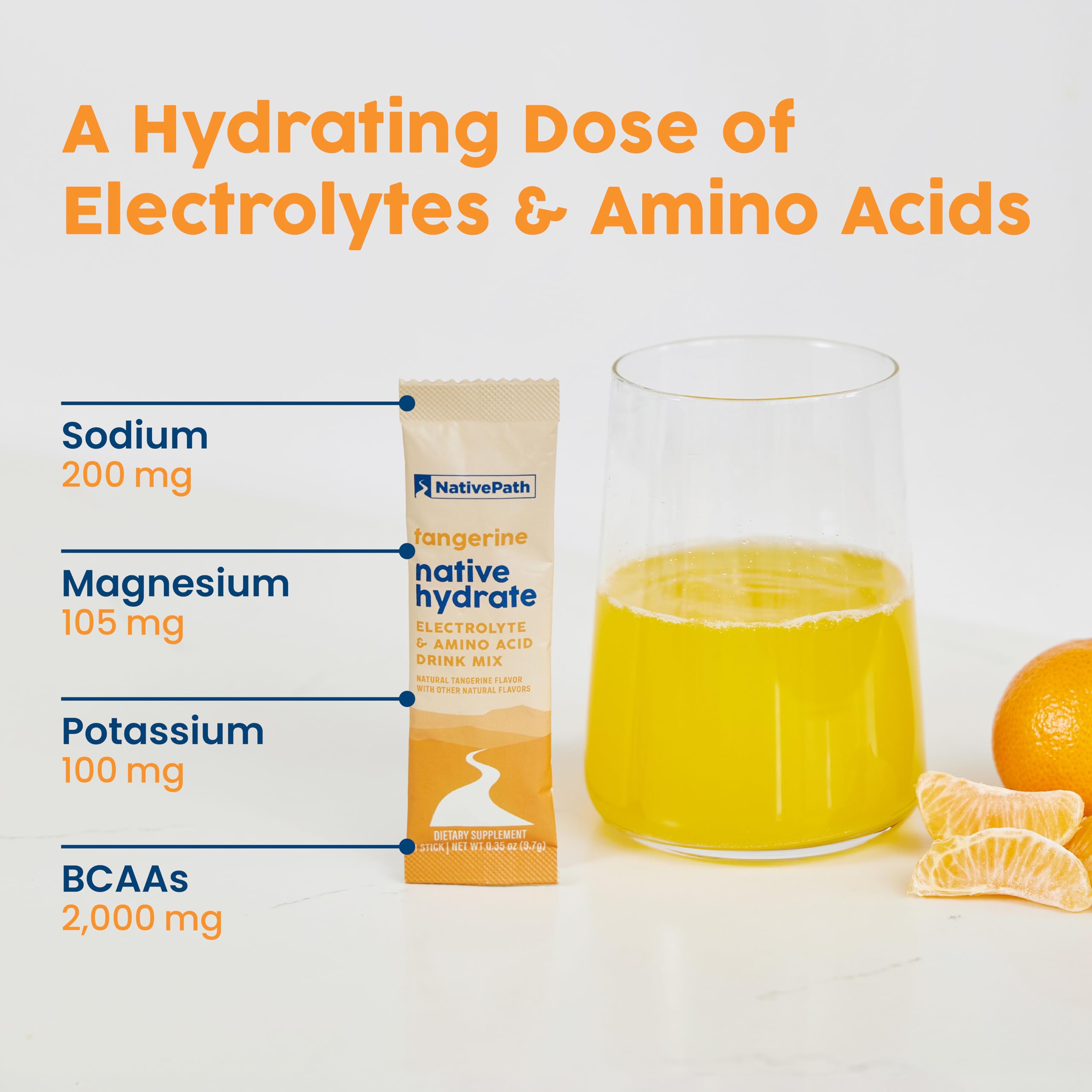 NativePath Hydrate ingredients label highlighting vitamins and minerals.