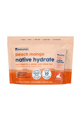 NativePath Hydrate Peach Mango pack showing convenient on-the-go hydration