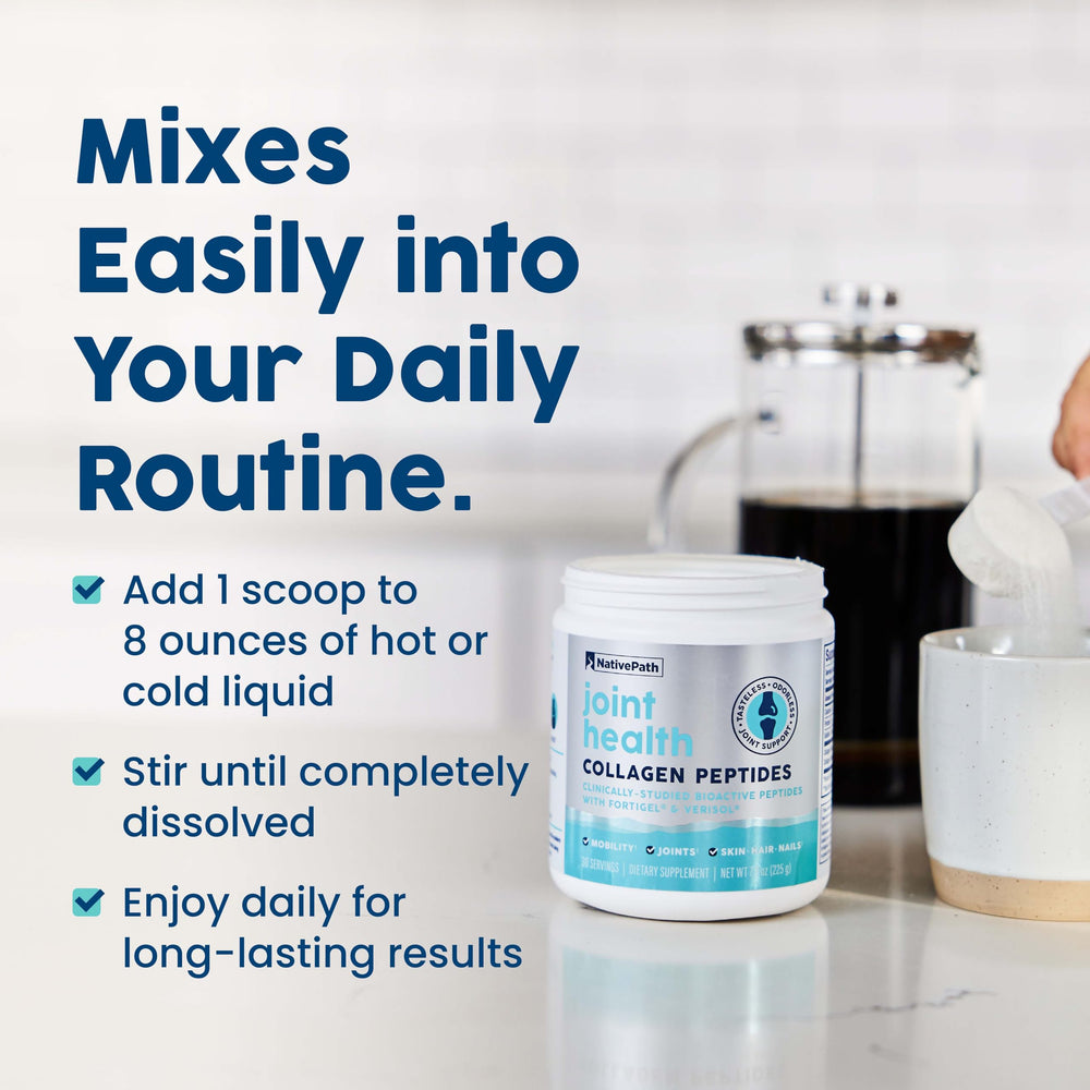 NativePath grass-fed cows label emphasizes purity and high-quality ingredients for joint health.