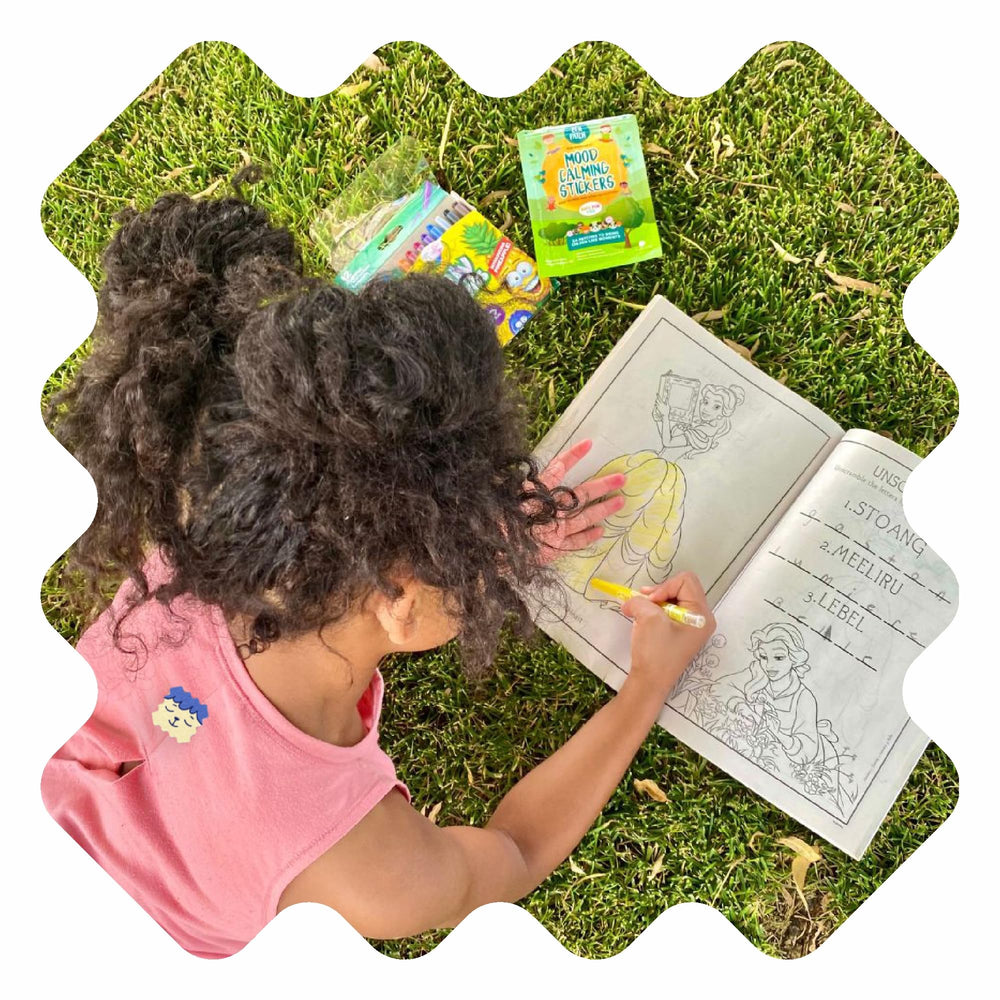 Kid-friendly design helps calm moments after application.