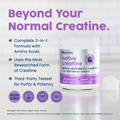 NativePath carnitine powder dissolving in water for focus