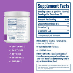 NativePath leucine powder mix in bottle supports lean muscle