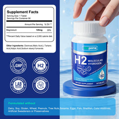 Close-up of Natprime hydrogen water tablet before dissolving for fast hydrogen release.