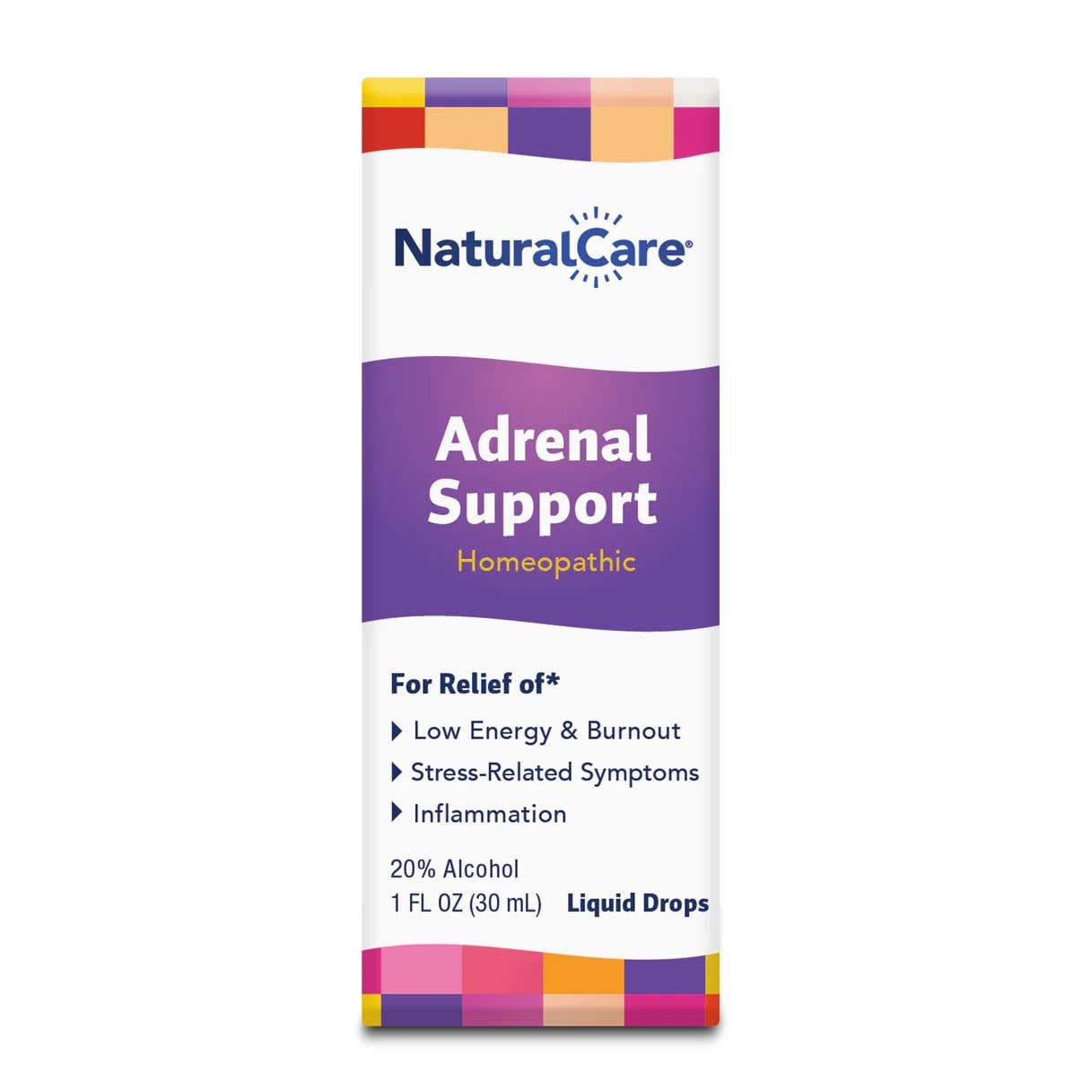 Natra-Bio NaturalCare Adrenal Support packaging ready for routine use.