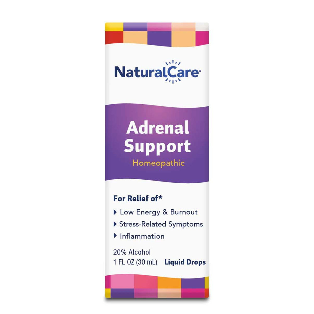 Natra-Bio NaturalCare Adrenal Support packaging ready for routine use.