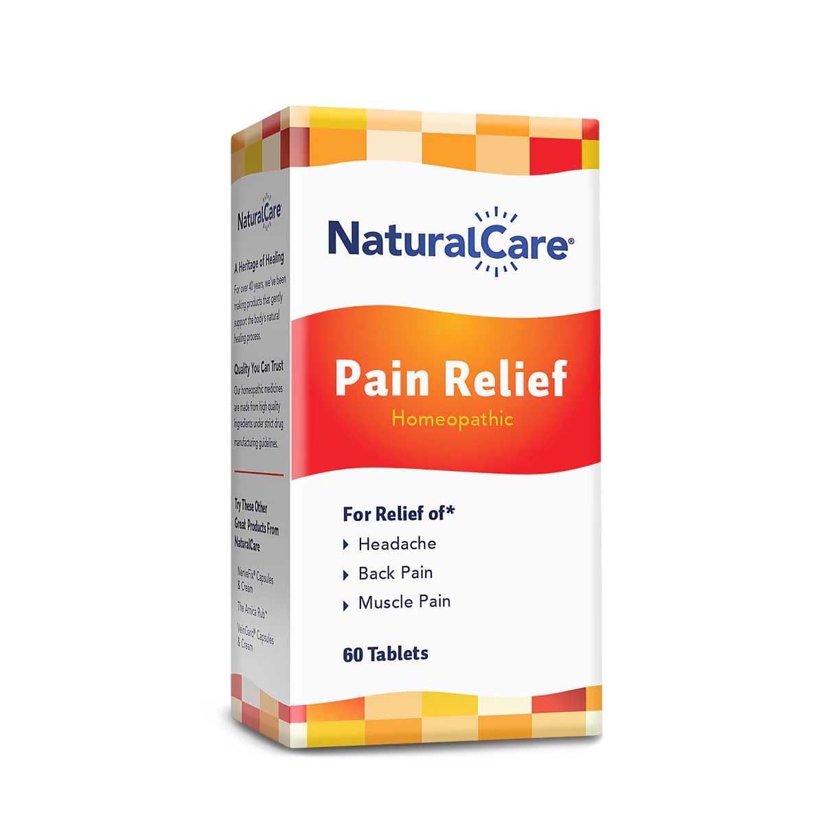 Natra-Bio NaturalCare tablets outside view, easy handling for at-home use.