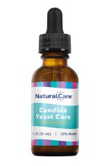 Natra-Bio NaturalCare Candida Yeast Care drops for precise, discreet use.
