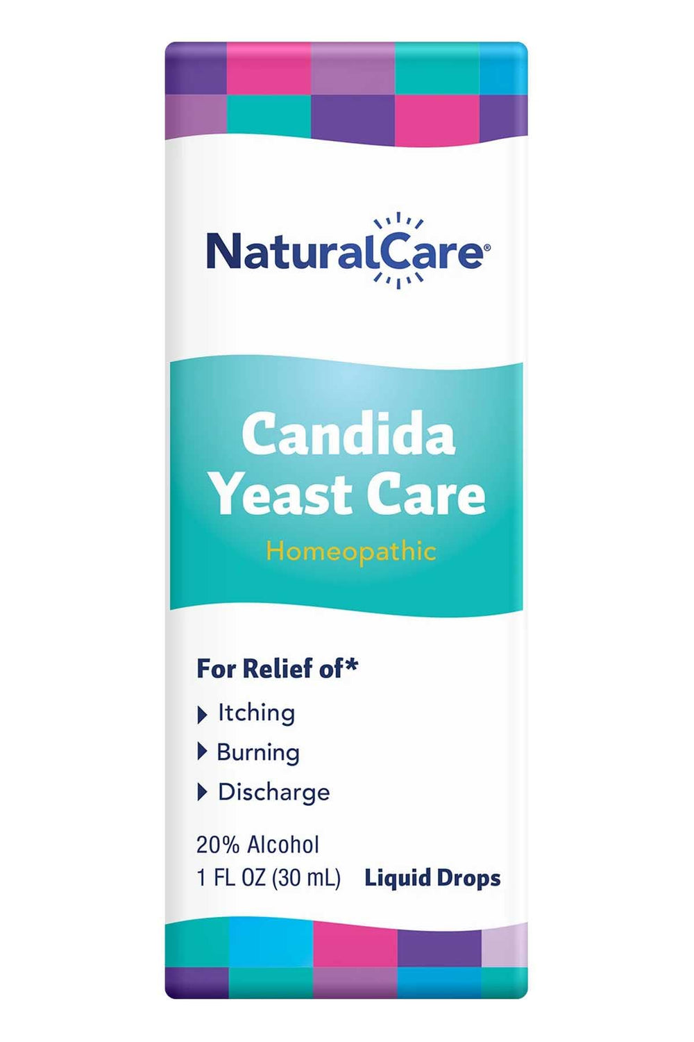 Natra-Bio NaturalCare Candida Yeast Care label highlights ingredients and safe use.