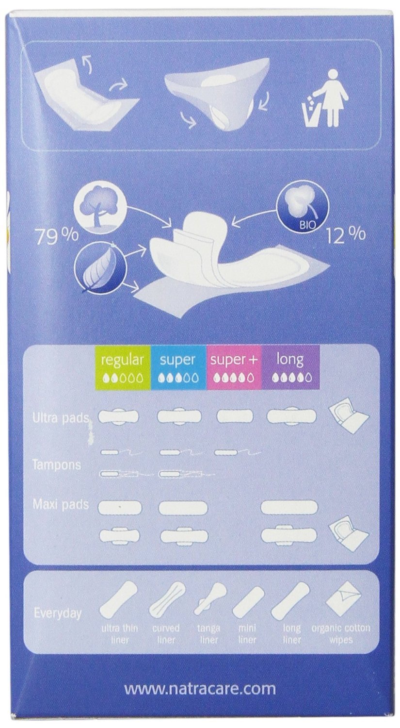 Natracare panty liners eco packaging showing plastic-free design