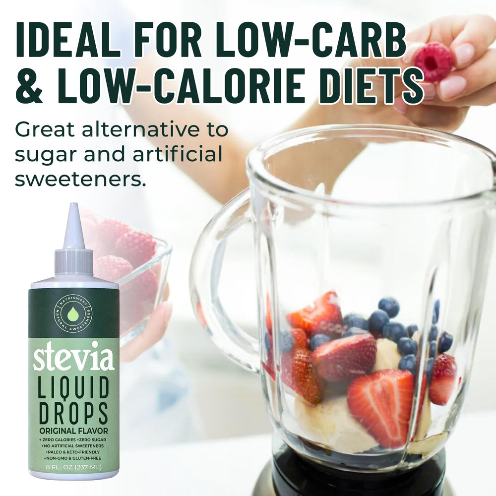 Natrisweet Stevia Drops in coffee delivering natural, zero-calorie sweetness.