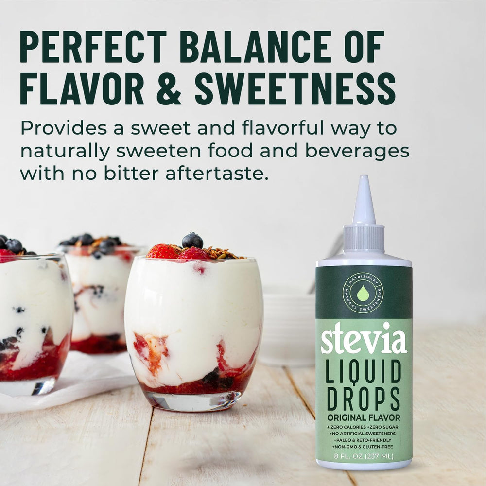 Easy-dispense cap enables quick sweetness adjustments with Natrisweet Drops.