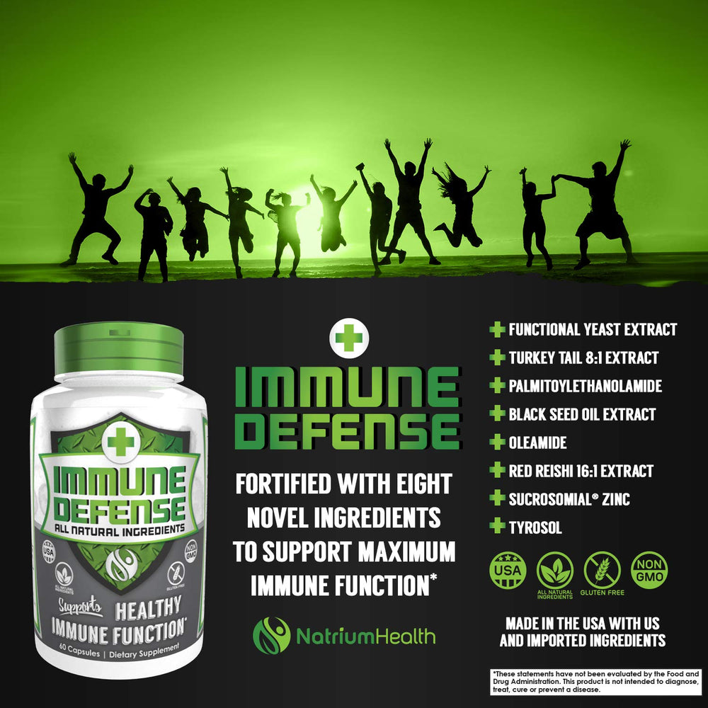 Natrium Health Immune Defense dose scoop with capsules for convenient use