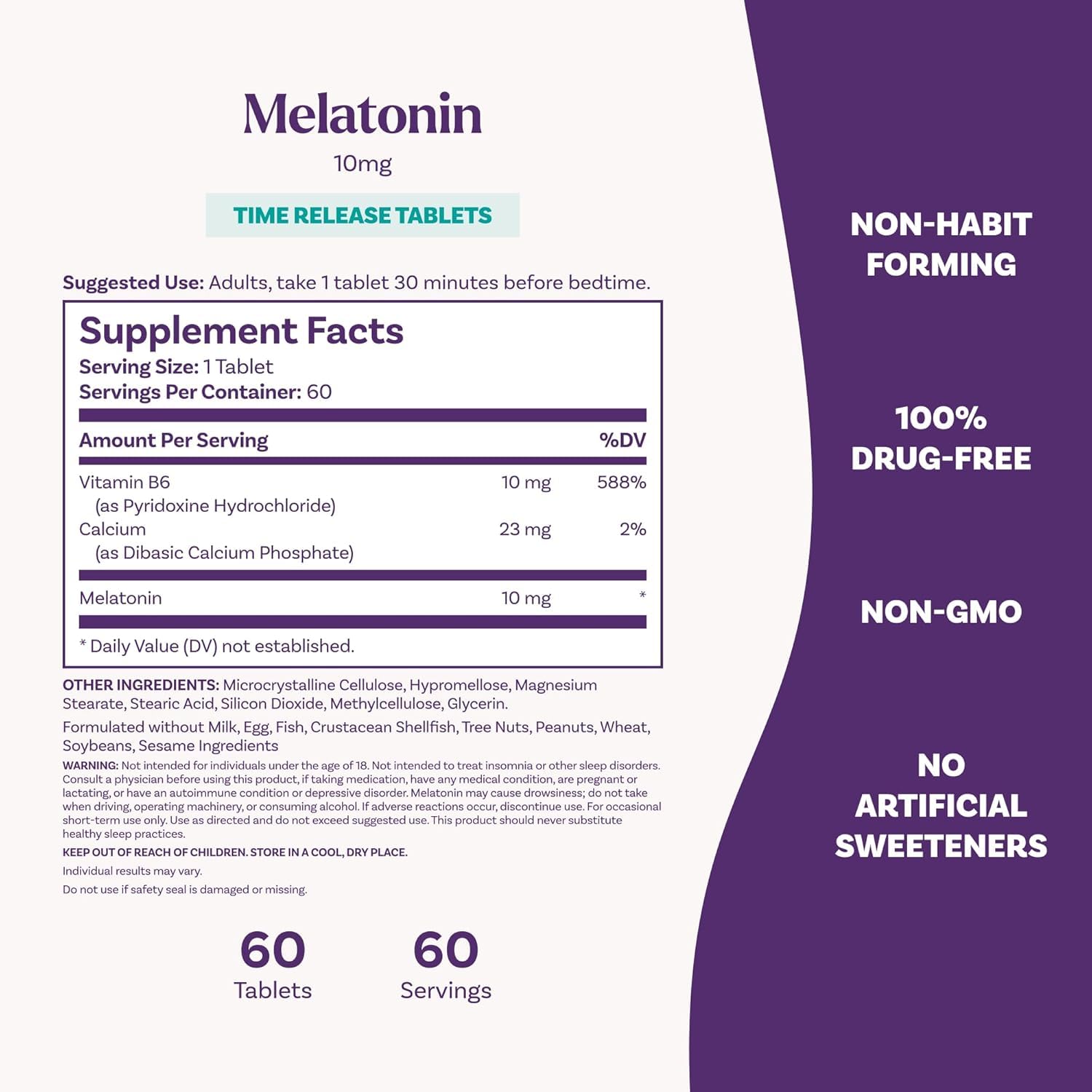 Natrol Advanced Sleep Melatonin packaging box highlighting vegetarian formula and maximum strength