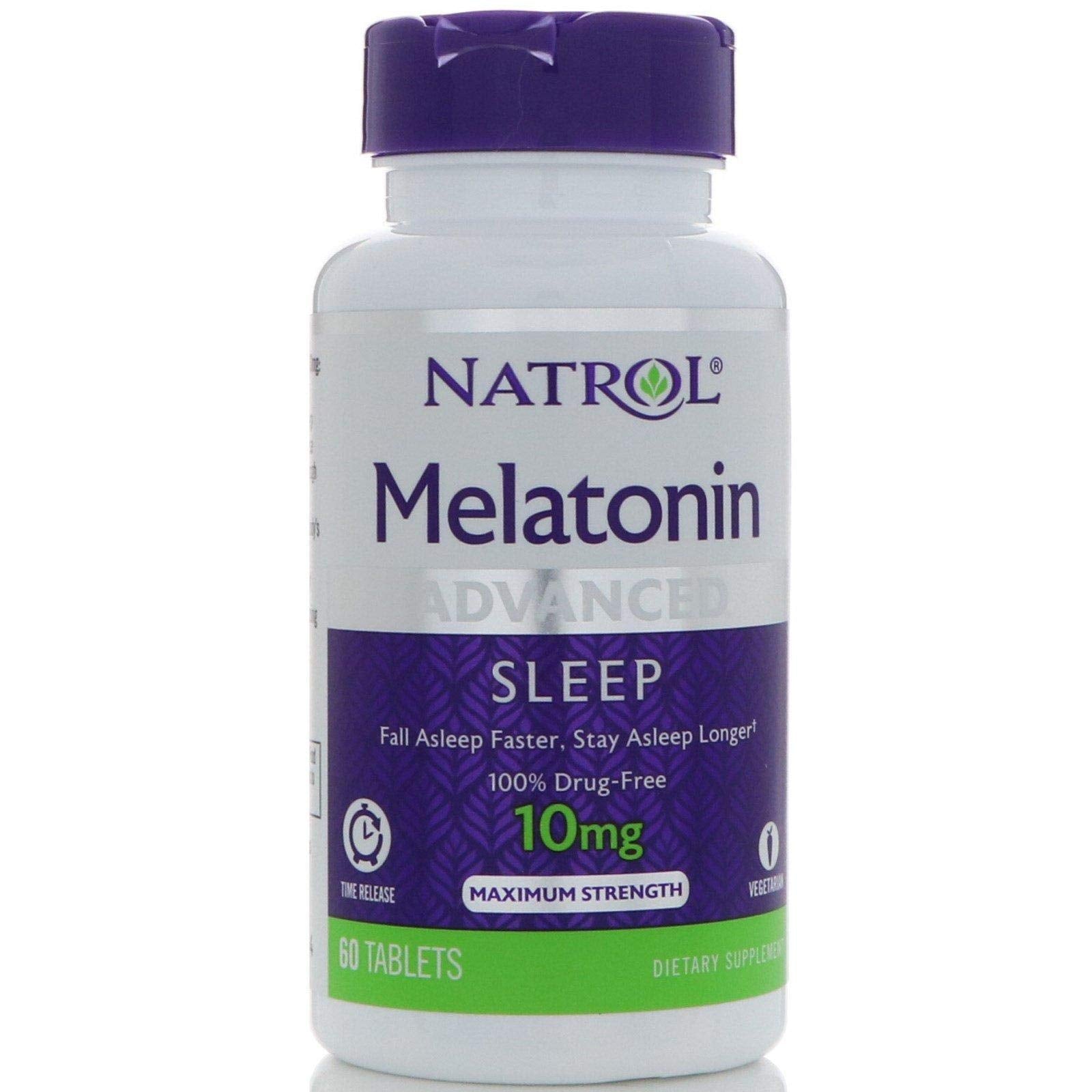 Natrol Advanced Sleep Melatonin outer-layer tablet dissolves quickly to help you fall asleep
