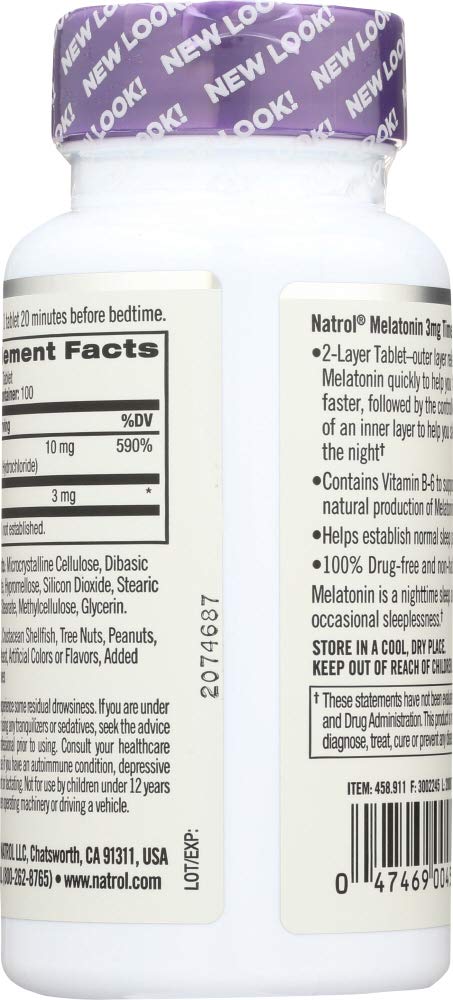 Four-pack Natrol Melatonin packaging highlighting convenient set for ongoing routines