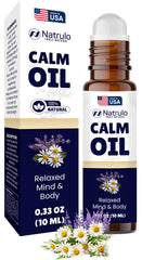 Natrulo Calm Essential Oil Roll-On bottle with lavender scent for daily relaxation.