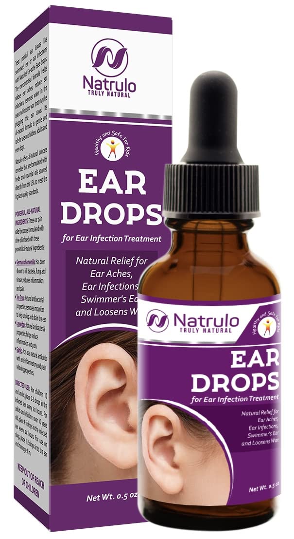 Natrulo ear drops bottle pour for easy administration and soothing relief.