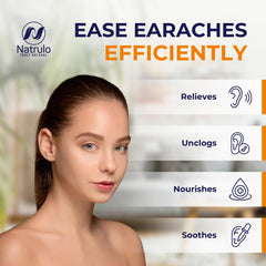 Natrulo ear drops dropper close-up showing gentle distribution.