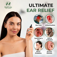 Natrulo ear drops for wax removal and swimmer's ear relief with warm soothing feel.