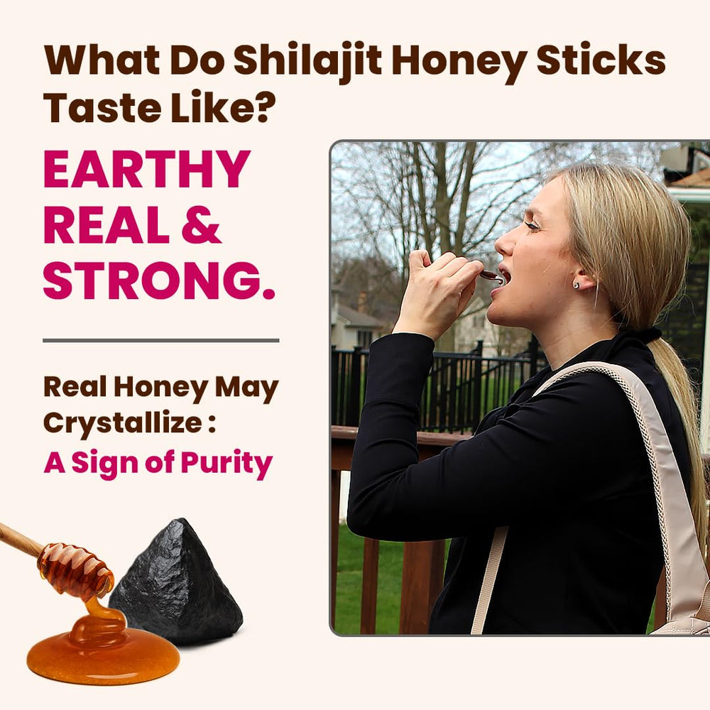 Natruveda Shilajit honey stick lab-tested badge