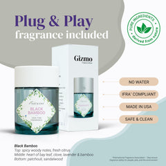 Natscent Gizmo plug-and-play diffuser for easy setup and spill-free use.