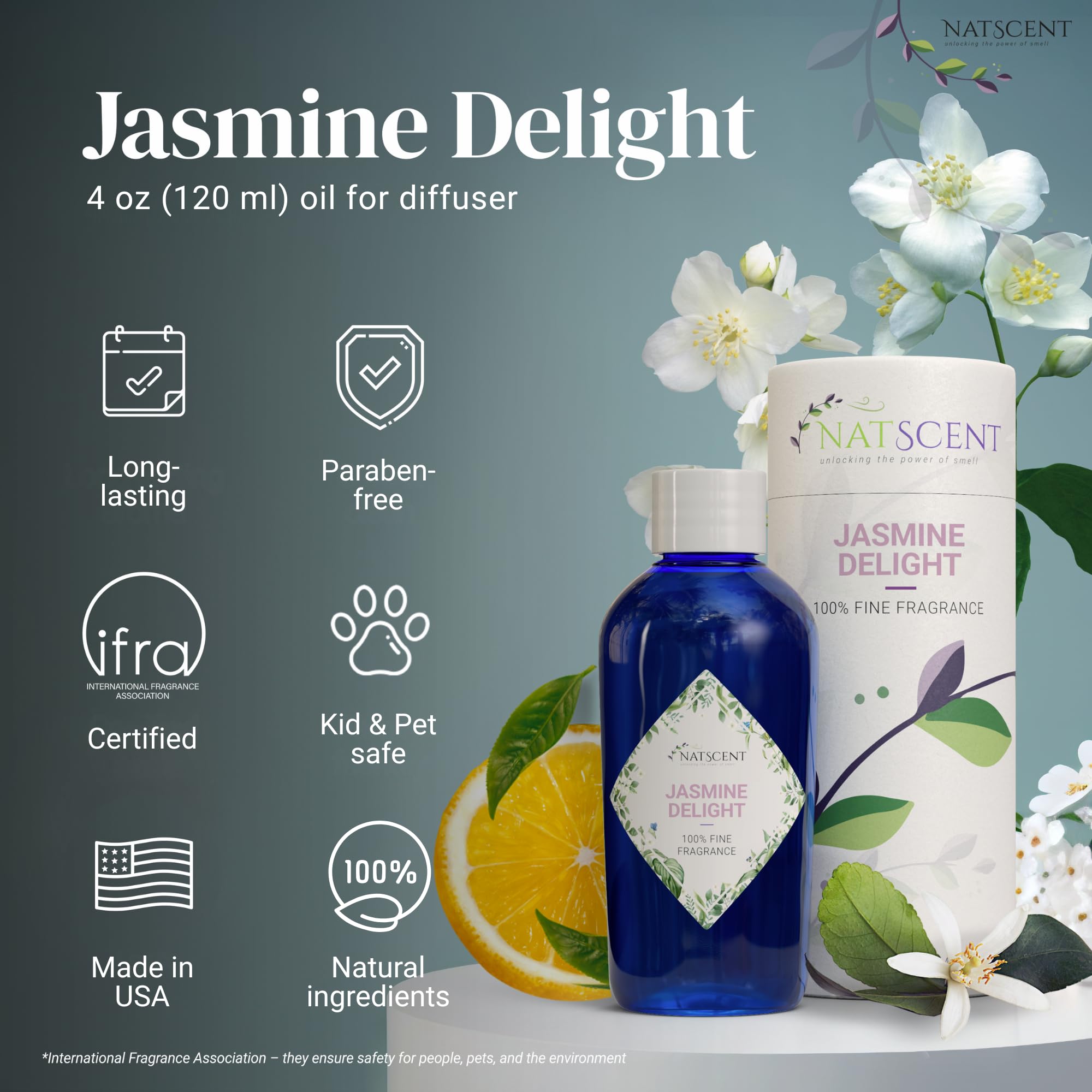 Living room setup featuring Jasmine Delight diffuser for balanced fragrance.