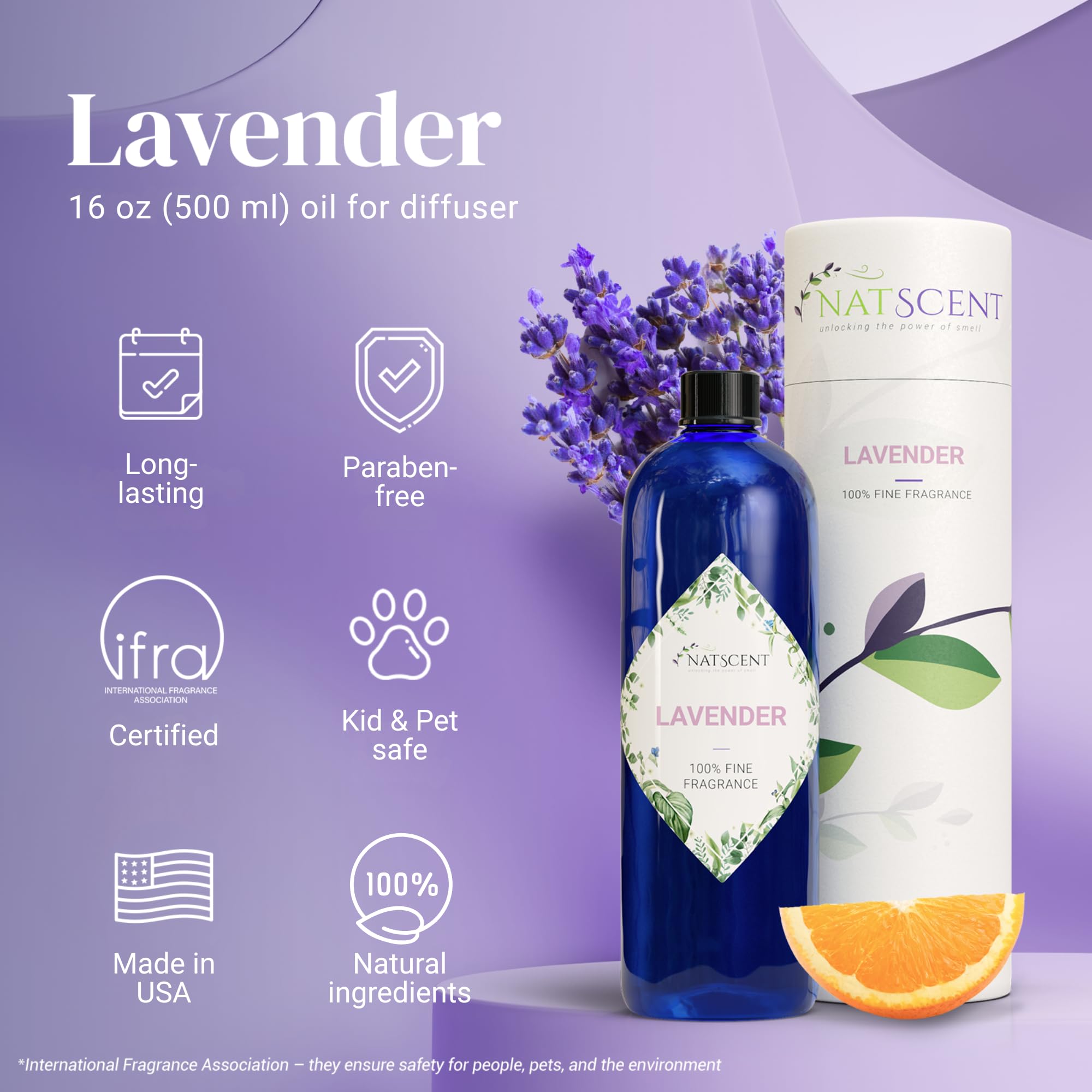 Natscent lavender oil with diffuser setup for tranquil evenings