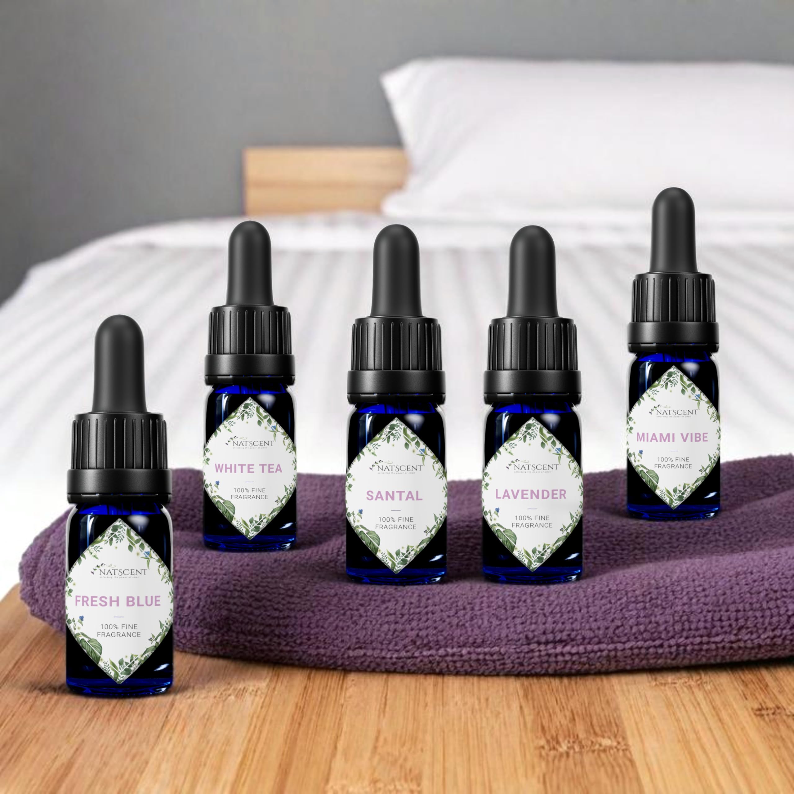 Natscent room ambience with diffusers creating inviting spaces.