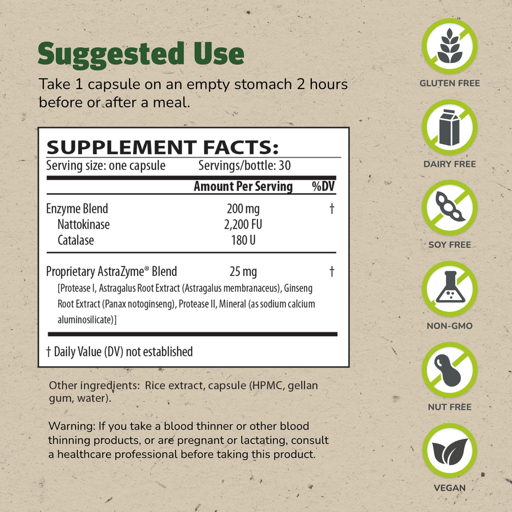 NattoStim nattokinase-catalase blend supports circulatory health