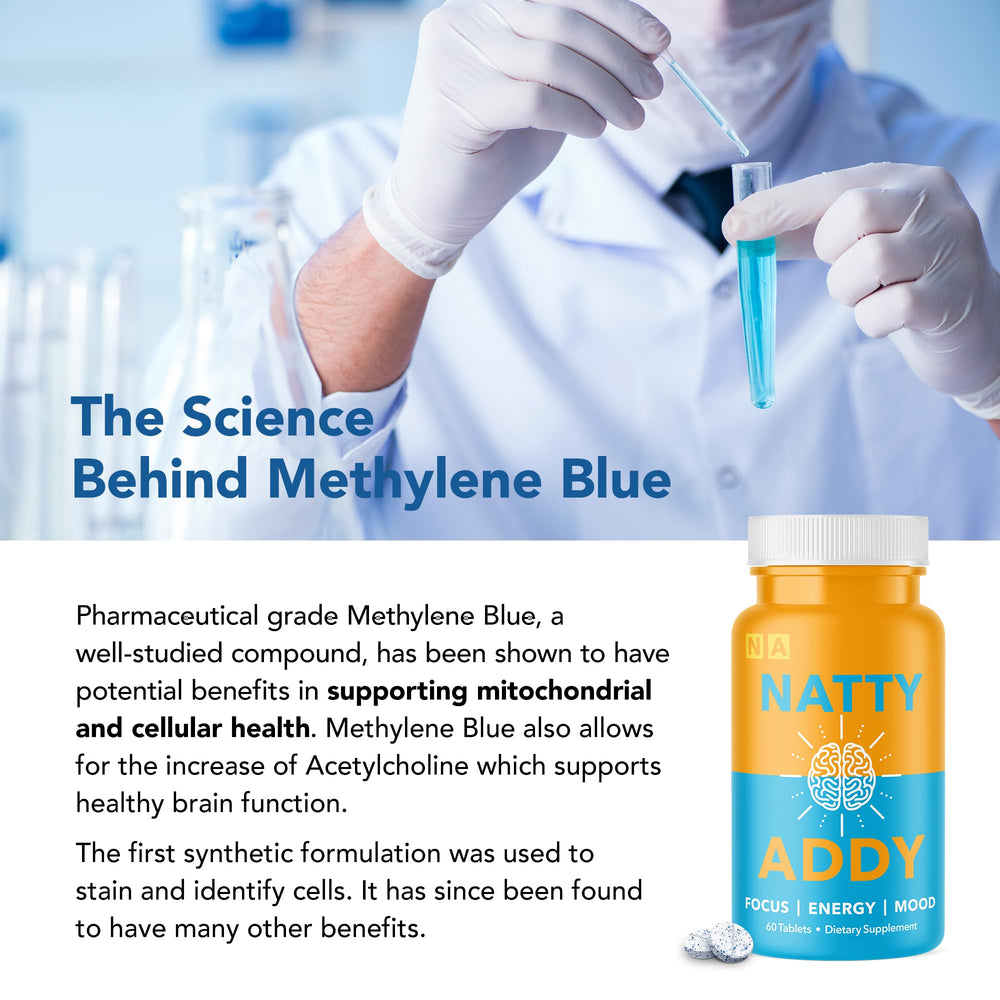 Thg Addy Natty Addy Maximum Strength Brain Support – Methylene Blue, Caffeine ...