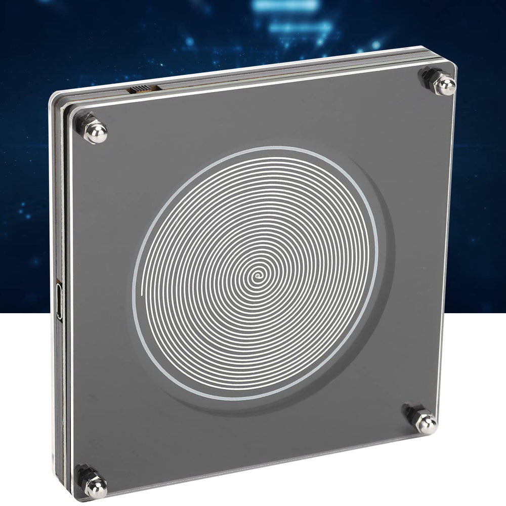 Natudeco Schumann Resonance Generator 7.83Hz silver casing side view showing durable housing