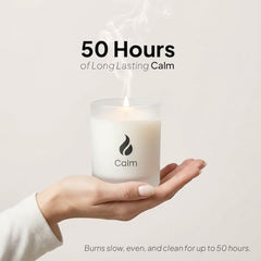 Natur IX Calming Soy Candle packaging front signals gift-ready elegance.