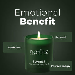 Natur IX Sunrise candle jar packaging highlights gift-ready presentation