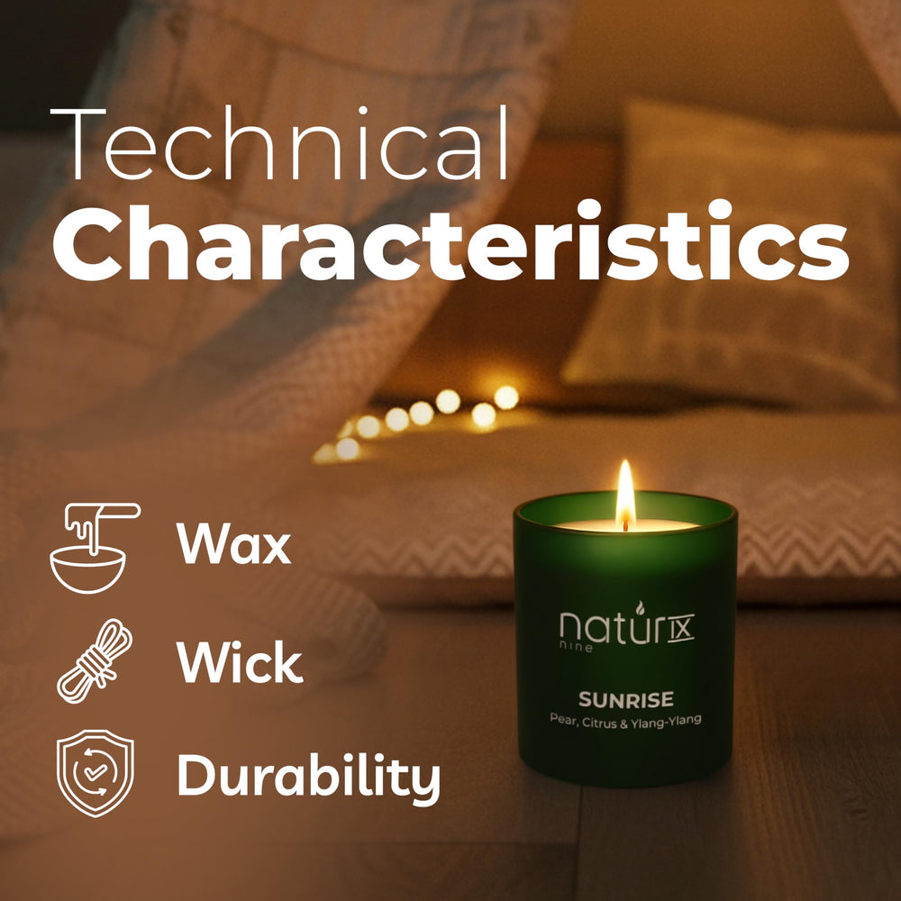 Natur IX Sunrise candle lid and jar shine indoors with premium aesthetics
