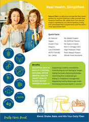 Natura Fiber psyllium husk ingredient close-up for soluble fiber content